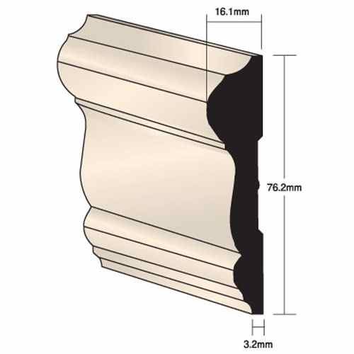 メトリー モールディング 内部造作材 チェアレール H297 5本セット ハイステージ輸入建材ネットショップ